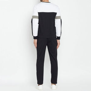 Vente en gros de survêtements d'hiver en coton et polyester de tailles XLXXL à l'allure unie pour hommes, ensembles respirants lourds - Product Image 4