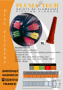 Dita in gomma RL PLUMA'TECH per la manipolazione del pollame, ricambi professionali per attrezzature da macellazione, in gomma certificata secondo gli standard alimentari UE. - Product Image 4