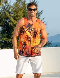 Vêtements de sport décontractés en coton pour hommes Débardeur d'entraînement Débardeur sans manches avec col en V pour musculation Fitness Sportswear - Product Image 1