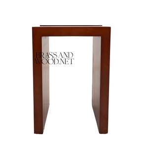 Table d'appoint en bois au design islamique moderne avec motifs géométriques étoilés ajourés et style arabe pour la décoration de maison de luxe - Product Image 5