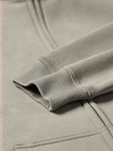 Jersey con cremallera completa tejido de algodón pesado para hombre, ropa de calle en blanco para entrenamiento de invierno, cuello con capucha estampado de logotipo personalizado - Product Image 6