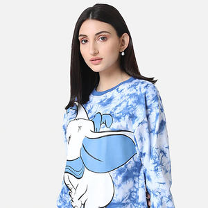 Venta al por mayor Sublimado de alta calidad Sudaderas Nueva llegada Algodón Mujeres Pullover Sudaderas Mujeres Impreso Sudaderas - Product Image 6