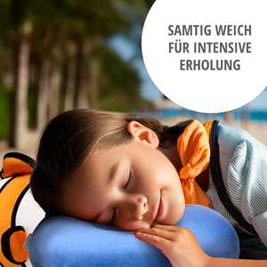 หมอนรองคอเดินทาง 2-in-1 รูปปลาการ์ตูน Adoramals พกพาสะดวก ทำจากผ้าฝ้ายและโพลีเอสเตอร์ ใช้ได้ทั้งในรถยนต์และที่ทำงาน สามารถสกรีนโลโก้ได้ - Product Image 2