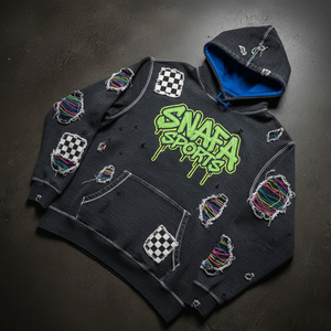 Prix de gros, logo personnalisé, patchs brodés délavés, sweats à capuche surdimensionnés personnalisés, sweat à capuche en coton lourd, sweat à capuche délavé - Product Image 3