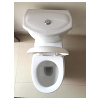WC Aqua moderne au design modulaire, toilette en céramique blanche en deux parties, double chasse, réservoir encastré, siphon en P, ensemble de toilettes murales