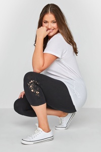Black Cotton Essential <b>Lace</b> <b>Trim</b> Breathable Workout Clothing Women Plus Size Yoga <b>Legging's</b> Seamless Fitness Scrunch Butt - Product Image 3