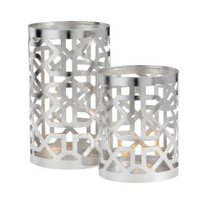Set Of 3 Green And Gold Metal Votive Candle <b>Holders</b> Modern Leaf Pattern <b>Tealight</b> <b>Holders</b> Home Decor Aluminium Matte Finish - Product Image 3