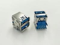 Conector USB 3.1 Tipo A de Doble Puerto para PCB, Conexiones de Cableado de Red de Alimentación, Carga