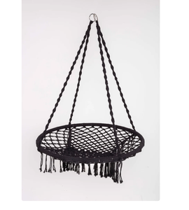 Balançoire en macramé faite à la main CADEAU POUR VOTRE BÉBÉ trotteur avec roues et aire de jeux extérieure - Product Image 2