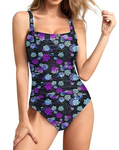 Traje de baño para mujer Vestido de color sólido Trajes de baño de playa Nuevo Tankini Conjuntos de bikini de cintura alta Traje de baño sexy - Product Image 2