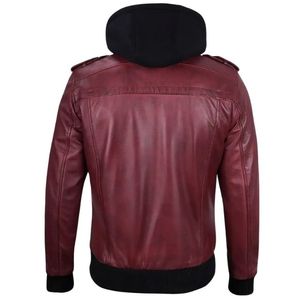 Chaqueta de Cuero Premium para Hombre, Invierno, Casual, Moderna, Diseño Clásico, Logotipo Frontal, Impermeable, Ecológica - Product Image 3