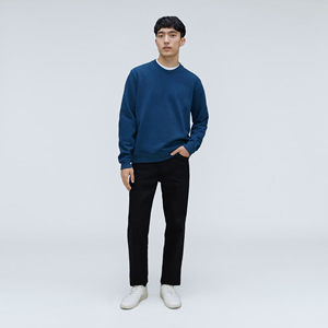OEM Custom Men's Crewneck <b>Pullover</b> <b>Sweater</b> 100% Cotton Winter <b>Sweater</b> with Silk Screen Printing Sweatshirt for men - Product Image 6