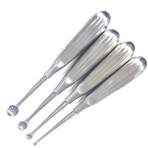 Spinal Fusion Curette 9 ''Angle Taille 3 Coupe Ovale Brun Poignée En Acier Inoxydable Neuro-Spine Instrument Chirurgical Orthopédique CE - Product Image 1