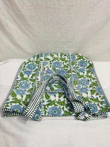 Mädchen-Quilt-Tasche wie auf dem Bild, aus 100% Baumwolle, atmungsaktivem Stoff mit Handblockdruck, leicht zu waschen, für indische Klimazonen - Product Image 5