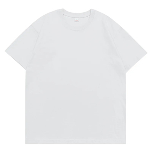 Camiseta de Manga Corta para Hombre, Verano, 260GSM, 100% Algodón, Corte Holgado, Color Sólido, Cuello Redondo, Transpirable, Informal - Product Image 6