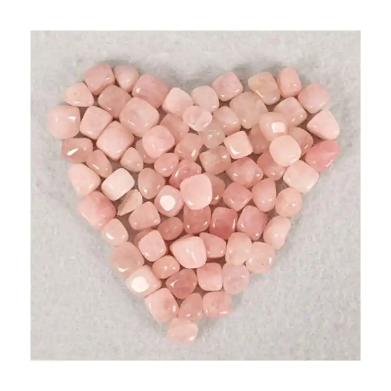 Pietra di caduta all'ingrosso quarzo rosa rosa naturale pietra burattata pietre di cristallo di guarigione di qualità Premium per Gits