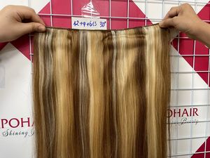 Extensions de cheveux humains vierges Remy de qualité supérieure, 100 %, double trame, toutes les couleurs, style vague naturelle, qualité 6A-10A, longueur 8 à 32 pouces - Product Image 5