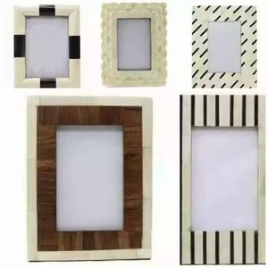 Marco de fotos de cuerno de búfalo de estilo Vintage de tamaño personalizado decoración más vendida con buen diseño incrustaciones de cuerno pulido - Product Image 4