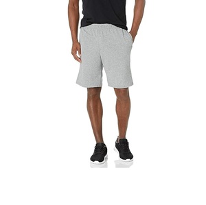 Shorts en coton pour hommes, coupe décontractée, 9 pouces, avec poches, taille élastique réglable, lot en gros disponible - Product Image 1