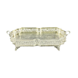 Plateau en métal fabriqué en gros Design de luxe Couleur or Plateau de service à thé utilisé pour la cuisine et la table en vrac - Product Image 6