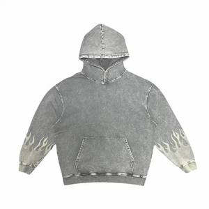 Sweat-shirts en denim déchiré pour hommes sur mesure, 100% coton, manches longues, sweat-shirt en denim déchiré personnalisé pour hommes, vente en gros, 450 g/m² - Product Image 5