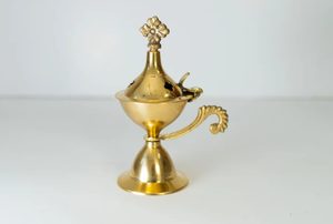 Hand Engraving Design Luxury Incense Burner <b>Cross</b> On <b>Top</b> Decorative Crafts Wedding Decor Censer Home Decoration Product - Product Image 5