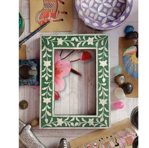 Handmade Bone Inlay Tabletop Photo <b>Frame</b> - Product Image 1