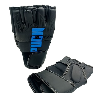 Nouveaux gants de MMA en cuir de haute qualité, logo personnalisé, votre propre design, gants d'entraînement de boxe, légers, demi-doigts - Product Image 4