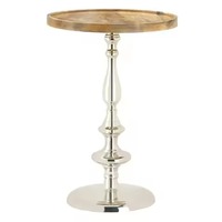 Table centrale sur pied en aluminium fini antique doré avec design fini antique pour salon ou table centrale de décoration intérieure
