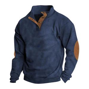 Veste en polaire Sherpa personnalisée en toile enduite pour hommes pull-over d'hiver à col montant avec logo personnalisé - Product Image 1