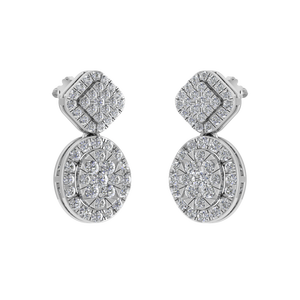 2025 Trendy VS1 F Lab Grown Diamond Stud Pendientes 950 Platino Joyería fina para mujeres Personalizado OEM ODM Fabricante Regalo perfecto - Product Image 2