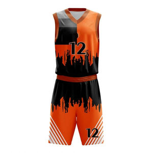 Nouveaux shorts et maillots imprimés de vêtements de sport de basket-ball au design personnalisé avec sublimation pour l'entraînement des hommes - Product Image 3