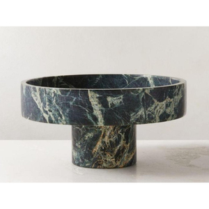 Décoration intérieure moderne, piédestal élégant, bol à fruits, marbre naturel blanc de qualité supérieure, pièce maîtresse de service à pied faite à la main, meilleur prix - Product Image 3