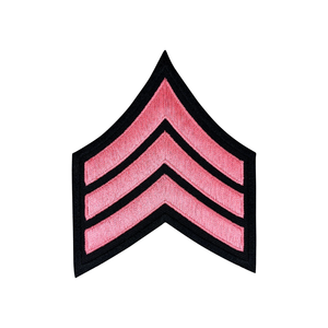 Parche Bordado con Cinta Rosa Chevron, Forma de Corazón 3D, Tela de Fieltro Grande con Lentejuelas, Logotipo de Diseñador para Sombreros - Product Image 1