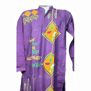 Formal Casual Wear Traditional Indian Printed Jaipur <b>Shirt</b> Party <b>Men</b> Long Sleeved Cotton Kurtas Hand Drawn <b>Paisley</b> Wrinkle Free - Product Image 1