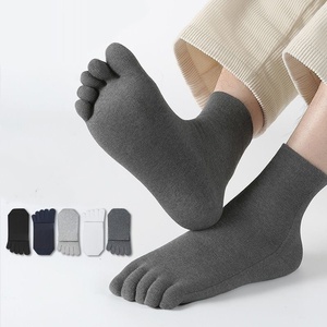 Designer 2026 Crew Business Dress 5 Toe <b>Sock</b> Wholesale Custom logo Work Five Finger <b>Socks</b> for Men - Product Image 2