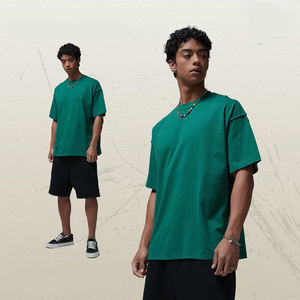 Nuevo diseño 230 Gsm 100% algodón Streetwear camiseta personalizada impresa camiseta Heavywight camiseta de gran tamaño para hombres - Product Image 3