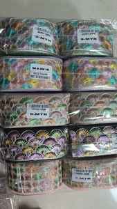 Rubans multicolores brodés floraux en motifs assortis de petites largeurs, idéaux pour une utilisation sur un chapeau comme garnitures adaptées à la revente - Product Image 6