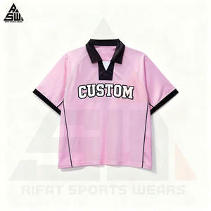 Maillot de football personnalisé brodé pour homme – Tenue de sport d'été respirante à séchage rapide – Ensemble court à col en V avec numéros - Product Image 3