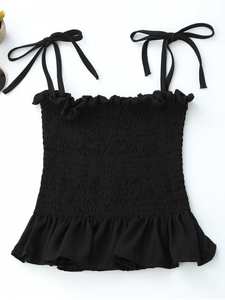 Venta caliente cómoda camiseta sin mangas para mujer con buena calidad/bordado sin mangas/avión sin mangas, - Product Image 6