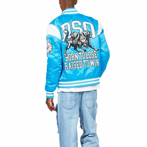 แจ็กเก็ตผ้าซาตินสำหรับผู้ชายเสื้อแจ็คเก็ตผ้าซาตินสำหรับฤดูหนาวสไตล์ดีไซน์ใหม่ - Product Image 2