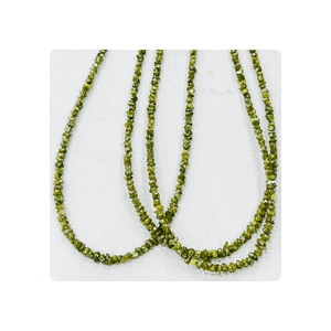 ลูกปัดเพชรธรรมชาติสีเขียวขนาด3มม. เส้น15นิ้วสำหรับทำเครื่องประดับขายส่งออนไลน์ - Product Image 1