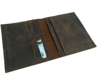 Funda para pasaporte de cuero genuino personalizada, organizador de cartera de viaje, funda para pasaporte con bloqueo RFID para uso diario