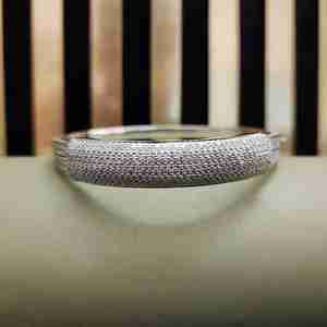 Elegante Brazalete Rígido para Mujer, Plata de Ley 925, Diamante Cultivado en Laboratorio de 5CT, Certificado IGI, Corte Brillante, Plateado, Diseño Moderno - Product Image 2