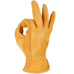 Guantes de trabajo de doble palma divididos de piel de vaca resistentes personalizados, guantes de seguridad para trabajadores de nueva construcción para jardinería de uso General - Product Image 6