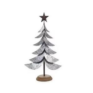 Design moderno in metallo legno natale bancone citazione personalizzata decorazione natalizia fatta a mano colore nero forma di pino albero - Product Image 4