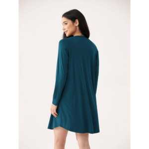 Camisón de Bambú Premium, Cómodo, de Manga Larga, Talla 3XL, Suave, Transpirable, Tejido Elástico con Spandex, Cintura Elástica, Ropa de Dormir para Mujer - Product Image 2