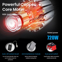 Meuleuse d'angle professionnelle GWS 7-125 / 100 meuleuse électrique 720W moteur 125mm tranche meulage coupe polissage outil rotatif