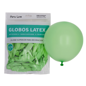 Palloncini in lattice Party Love 25 cm verde pastello R10 Forniture decorative per feste - Product Image 2