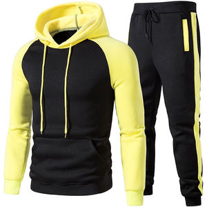 ขายส่งโลโก้ที่กําหนดเองผ้าฝ้าย 85% 15% โพลีเอสเตอร์Hoodiesผู้ชายวอร์มติดตามเหงื่อสูท 2 ชิ้นJoggerชุดสําหรับชาย - Product Image 1